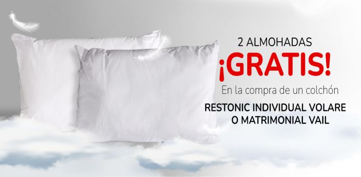 Gratis Juego de Almohadas Polyblanc Blanco