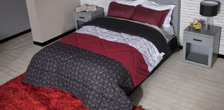 Edredón King Size Ariel Negro