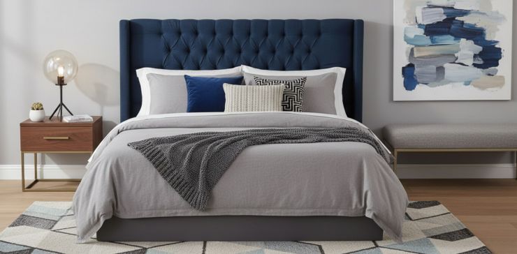 Cabecera King Size Valeria Azul