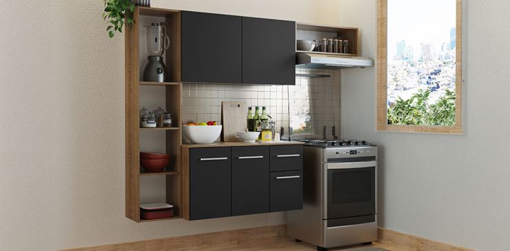 Cocina 180 cm Easy Negro