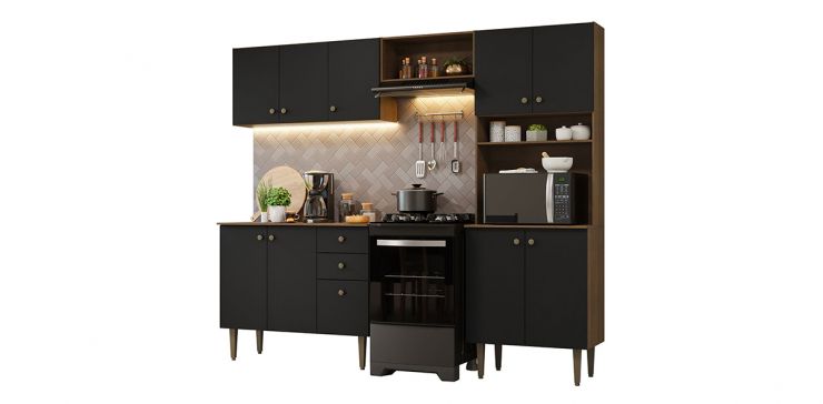 Cocina 235 cm Gabrielle Negro