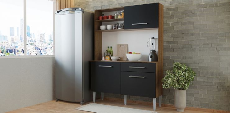 Cocina 120 cm Life Negro
