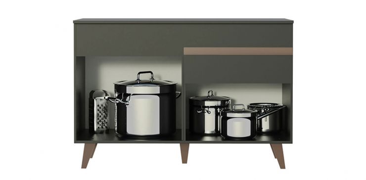 Módulo 120 cm Reims Negro I
