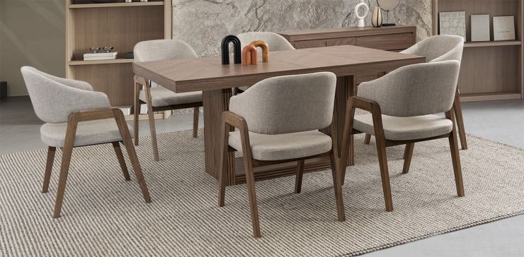 Comedor Donna Café 7 Piezas