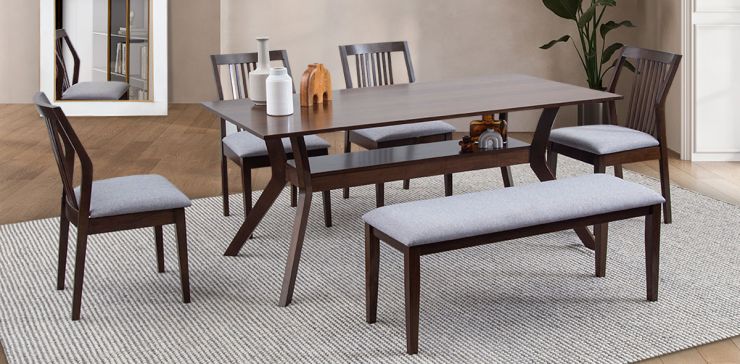 Comedor Nahia Nogal 6 Piezas