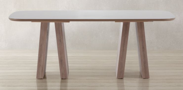 Mesa Comedor Ovalada Casa Anahí Tirsa Blanco