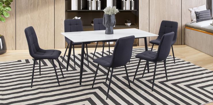 Comedor Clever Negro 7 Piezas