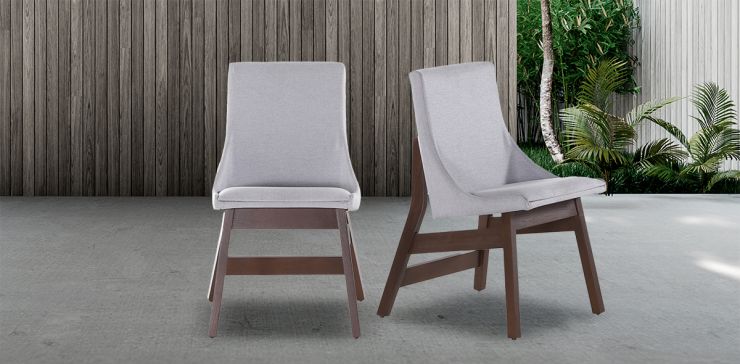 Juego de 2 Sillas Odette Gris