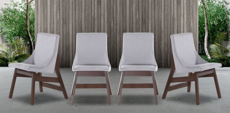 Juego de 4 Sillas Odette Gris