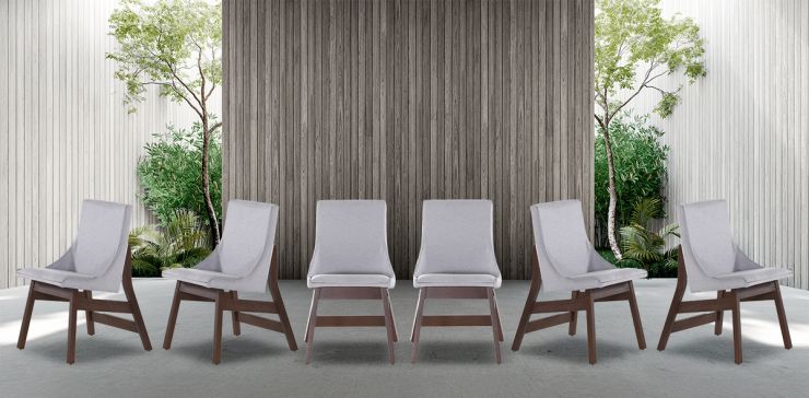 Juego de 6 Sillas Odette Gris