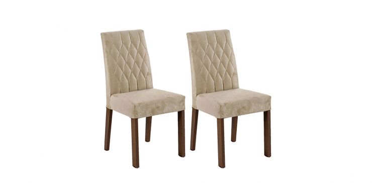 Juego de 2 Sillas Imperial Beige