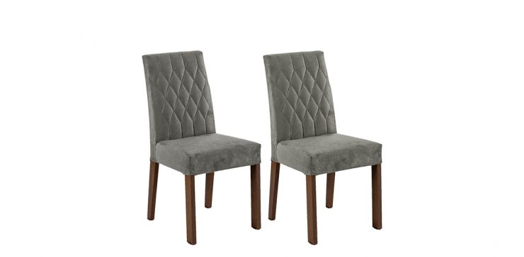Juego de 2 Sillas Imperial Gris