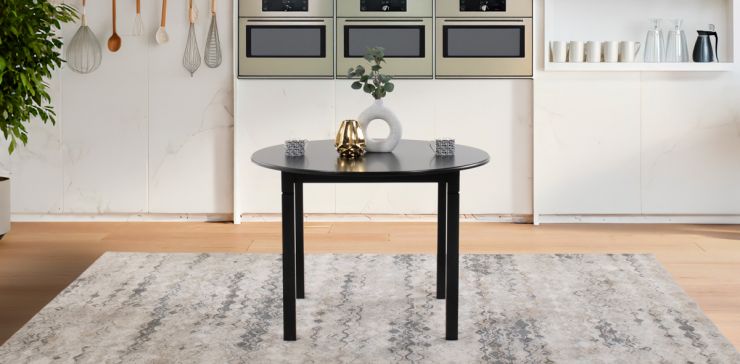 Mesa Comedor Redonda 107 cm Trili Negro