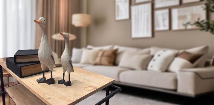 Figura Decorativa Mollet Blanco 2 Piezas