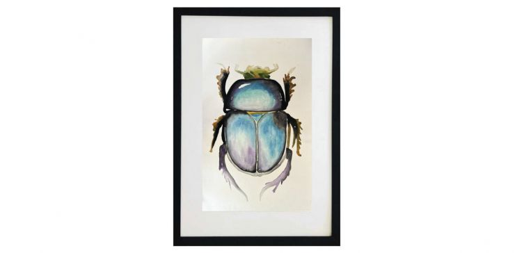 Cuadro 90 x 60 cm Escarabajo Ii Azul