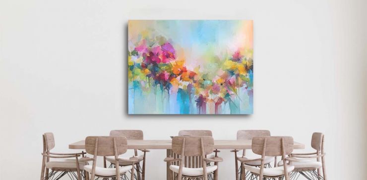Cuadro 80 x 130 cm Acrílica Primaveral Multicolor