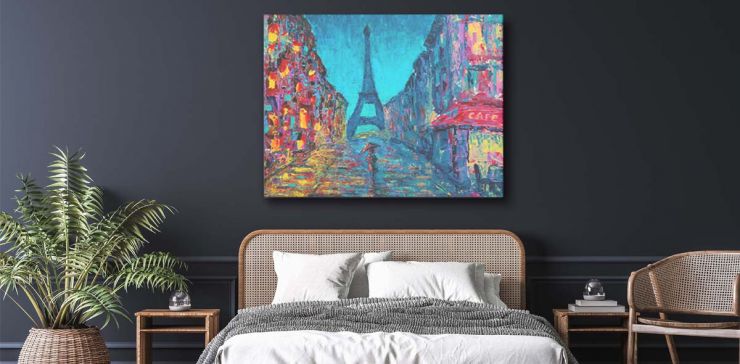 Cuadro 80 x 130 cm Paris Multicolor