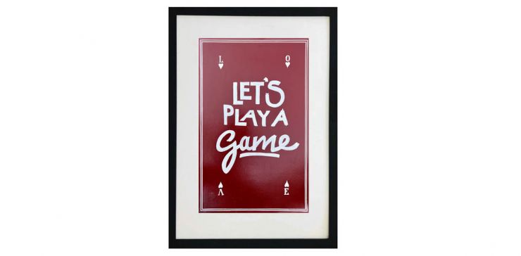 Cuadro 90 x 60 cm Let'S Play A Game Ii Negro