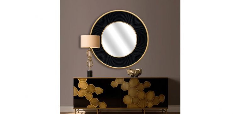 Espejo Redondo Tondo  Negro