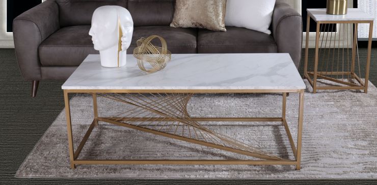 Mesa de Centro Rectangular Italo Blanco