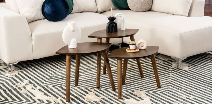 Mesa de Centro Hilda Café 3 Piezas