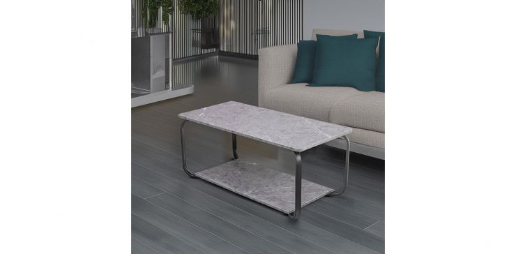 Mesa De Centro Rectangular Oslo Gris