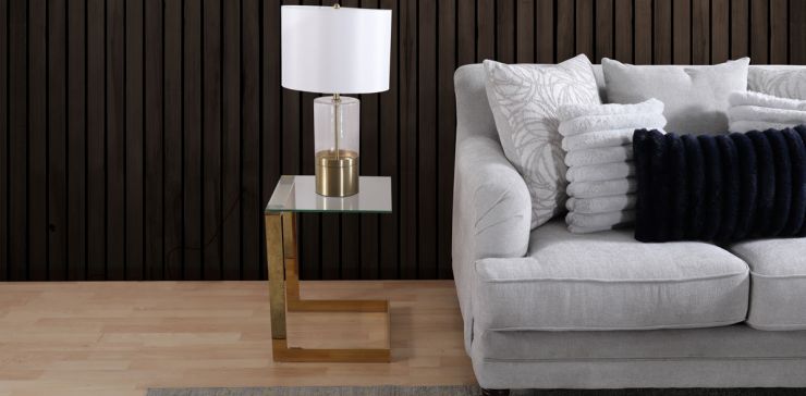 Mesa Lateral Cristal Clau Dorado