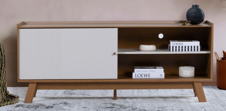 Mesa TV Aurum Blanco