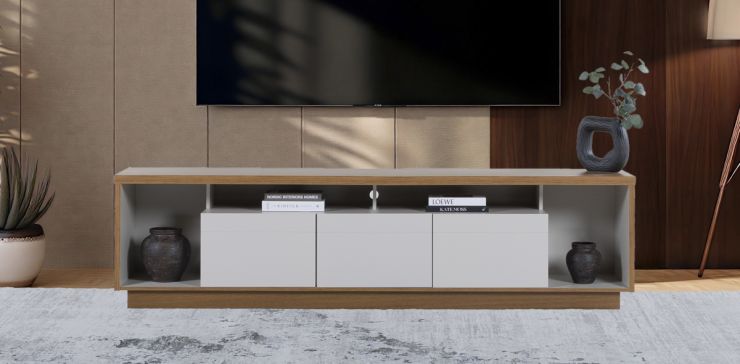 Mesa TV 218 cm Cronos Blanco