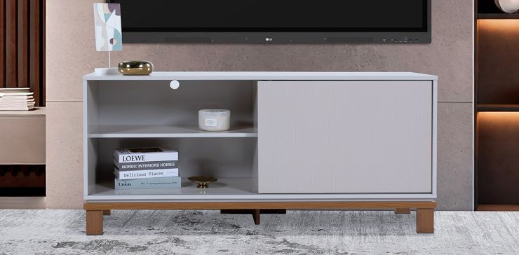Mesa TV 136 cm Mondrian Blanco