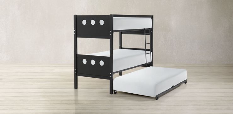 Litera Indivudual-Individual Elena Café con Cama Baja Alondra