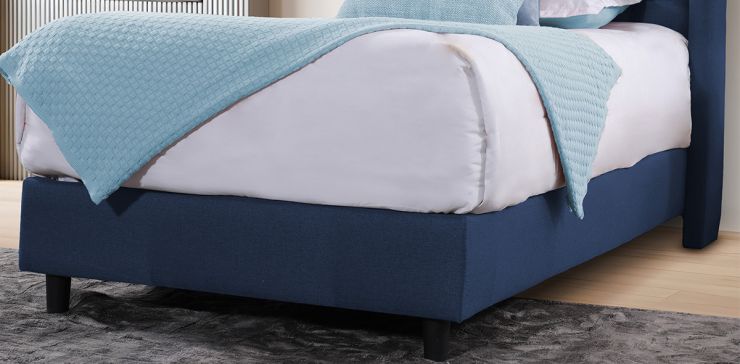 Base de Cama Individual Valeria Azul