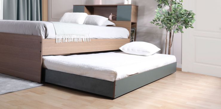 Cama Baja Individual Liloo Café