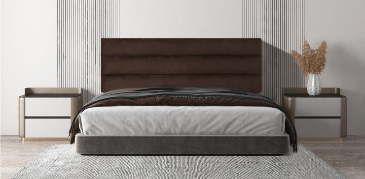 Cabecera Individual Altura Regulable Logan Café