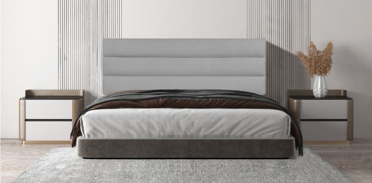 Cabecera Individual Altura Regulable Logan Gris