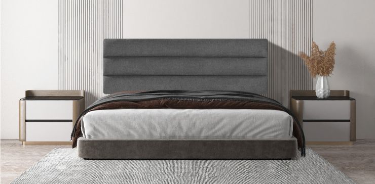 Cabecera Individual Altura Regulable Logan Gris