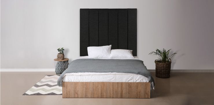 Cabecera Individual Altura Regulable Argos Negro