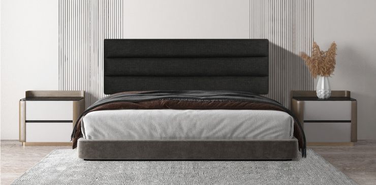 Cabecera Individual Altura Regulable Logan Negro