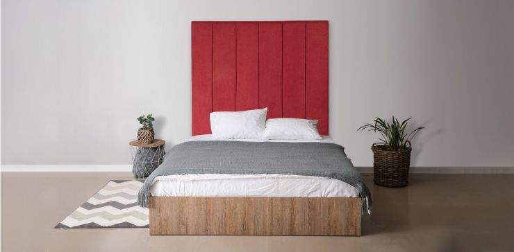 Cabecera Individual Altura Regulable Argos Rojo