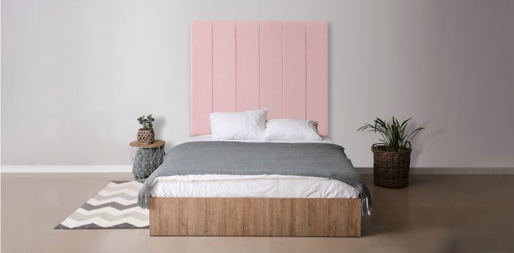 Cabecera Individual Altura Regulable Argos Rosa