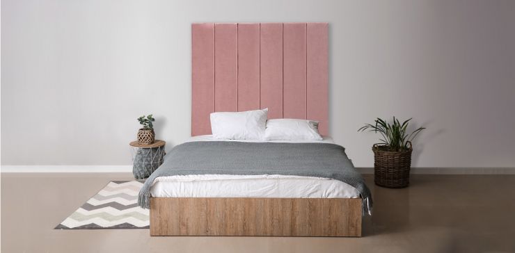 Cabecera Individual Altura Regulable Argos Rosa