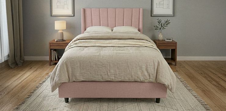 Cama Matrimonial Vittoria Hs Rosa