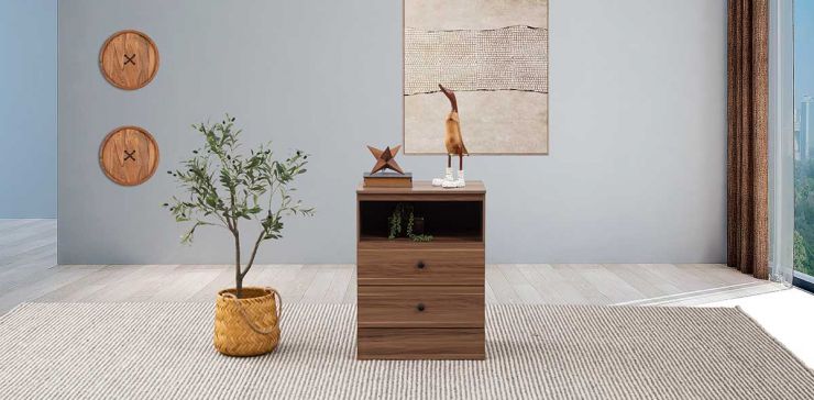 Cómoda Alta Chifonier Mateo Café