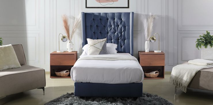 Cama Individual Valeria Azul
