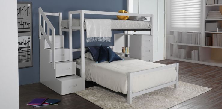 Litera Individual Matrimonial Montana Gris