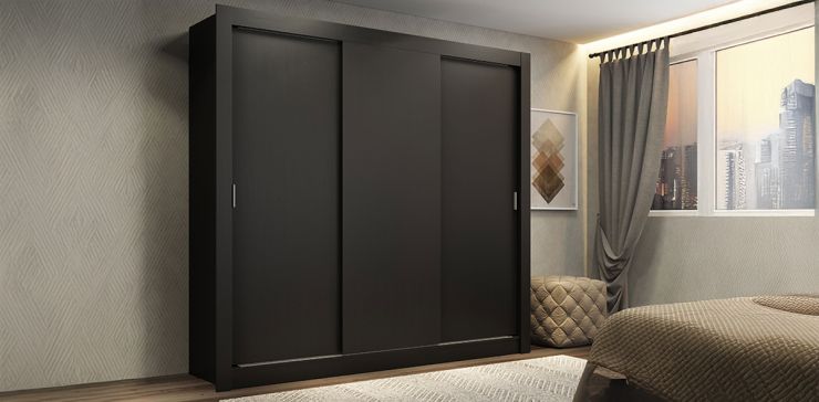 Armario con 2 Cajones Luca Negro