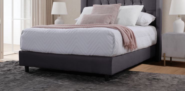 Base de Cama Matrimonial Valeria Gris