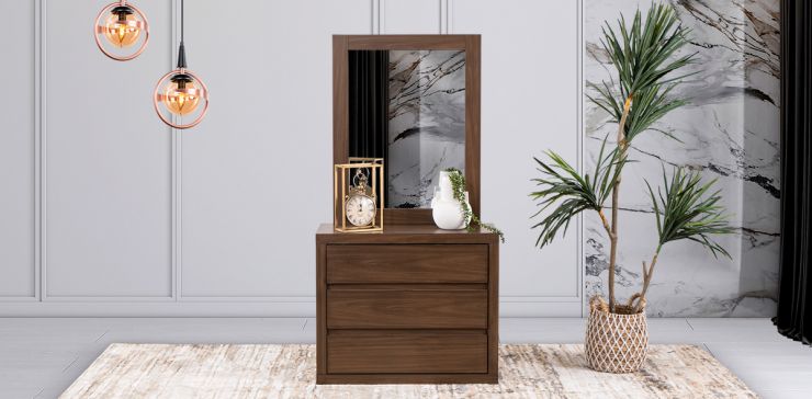 Cómoda con Espejo Beluga Café