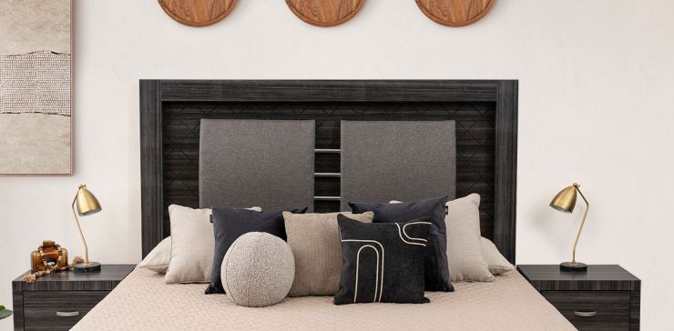 Cabecera King Size Cairo Gris