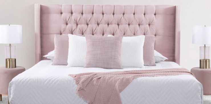 Cabecera King Size Valeria Rosa